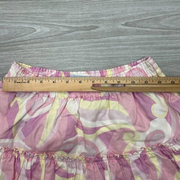 Hill House The Paz Linen Mini A Line Skirt Candy Kaleidoscope Pink Yellow M - Picture 7 of 8